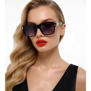 Women Retro Eyewear Oversized Plastic Fashion Sunglasses Aviator UV400 Protect